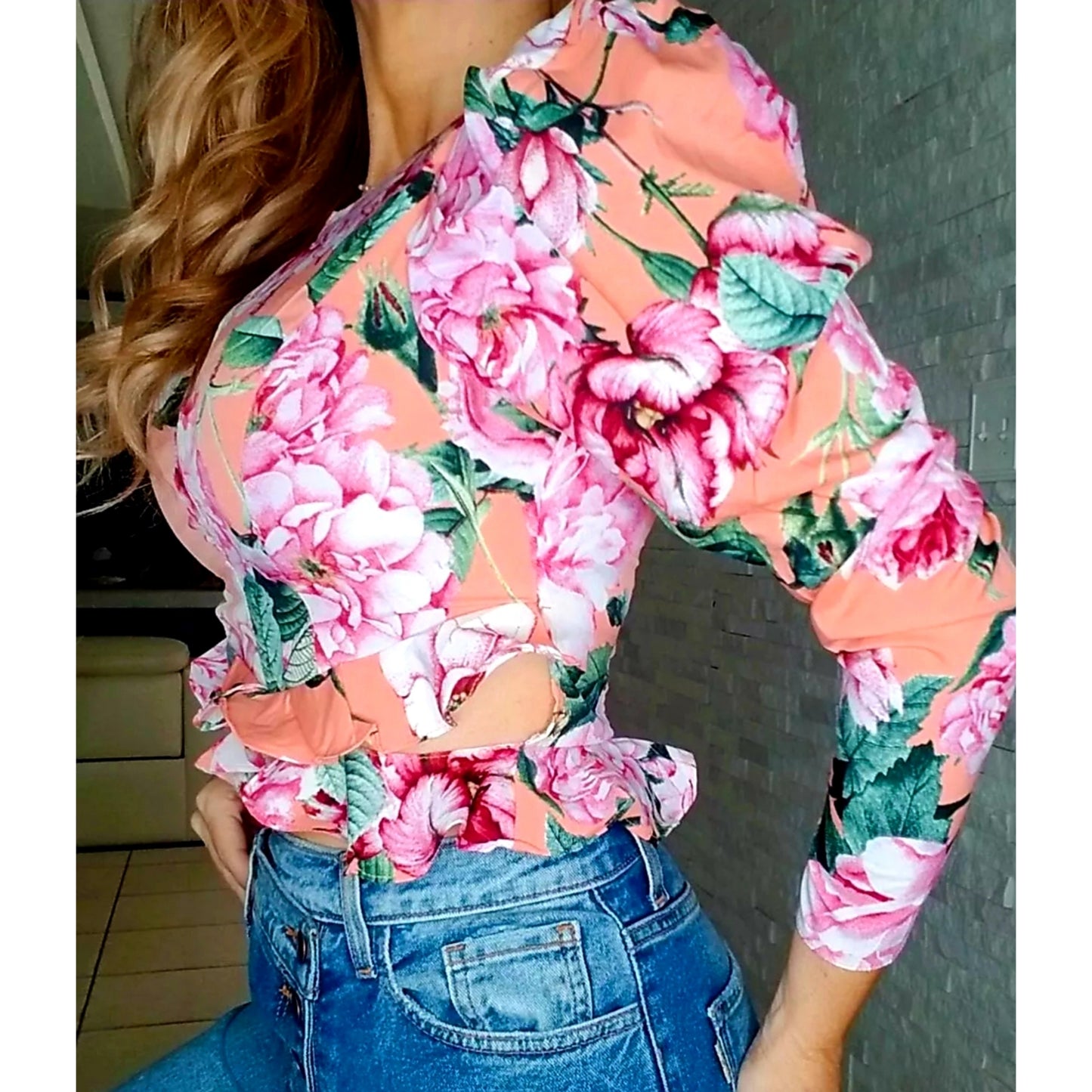 •Flower Bomb pink Blouse•