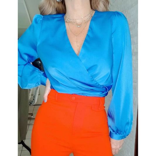 •Malibú Blue Blouse•