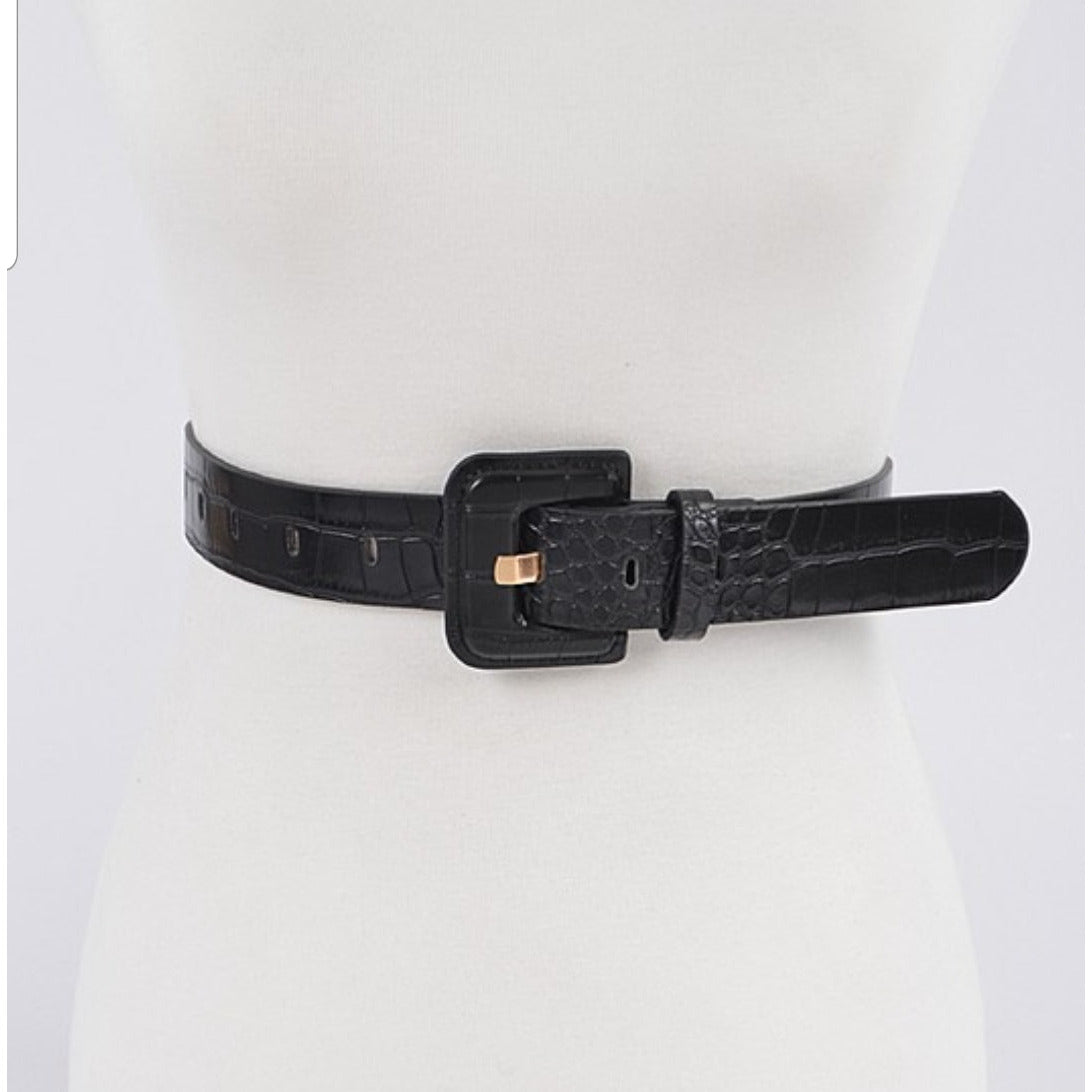 •Faux Croc Belt•