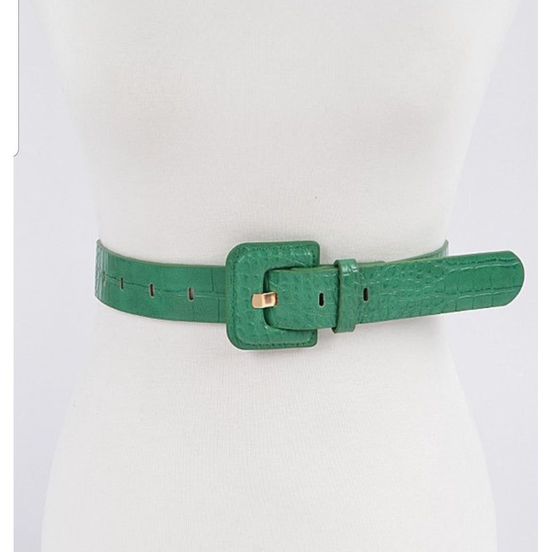 •Faux Croc Belt•