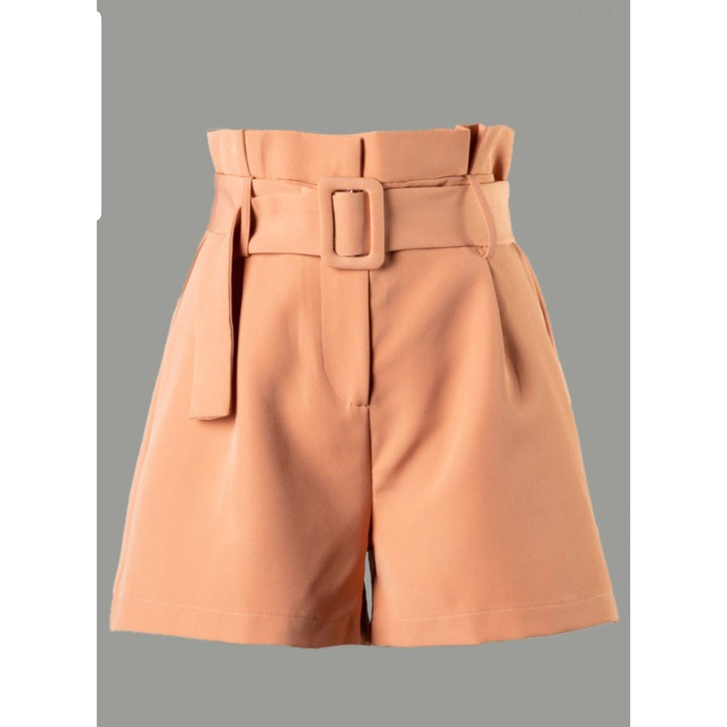 •Salmon paperbag belted h/w Short•