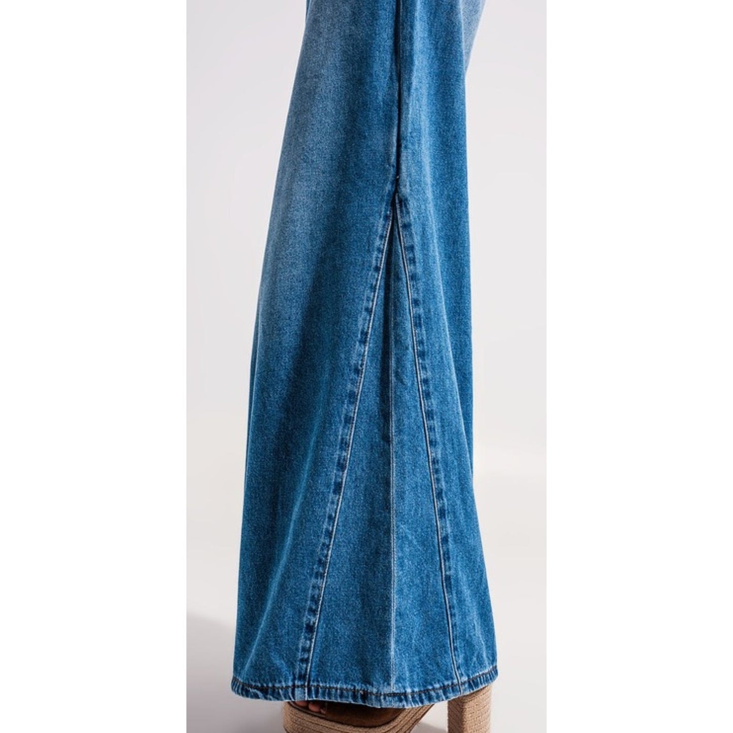 MidWash BlueWide Leg Jean